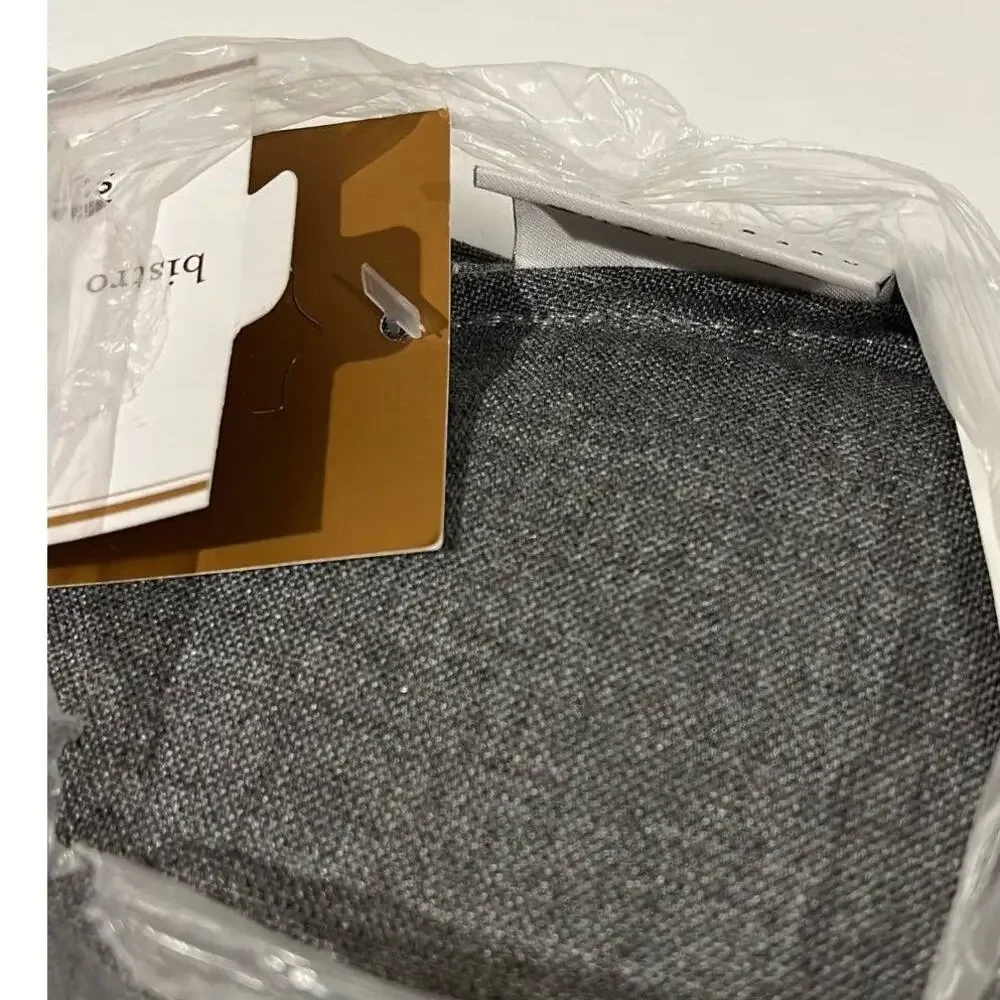 Sunbrella Patio Dining Chair Cushion X-Back Bistro Slate Gray 18.4x17.3